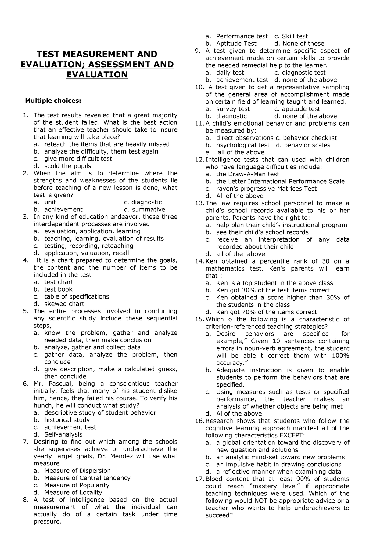 review-measurement-evaluation-test-measurement-and-evaluation