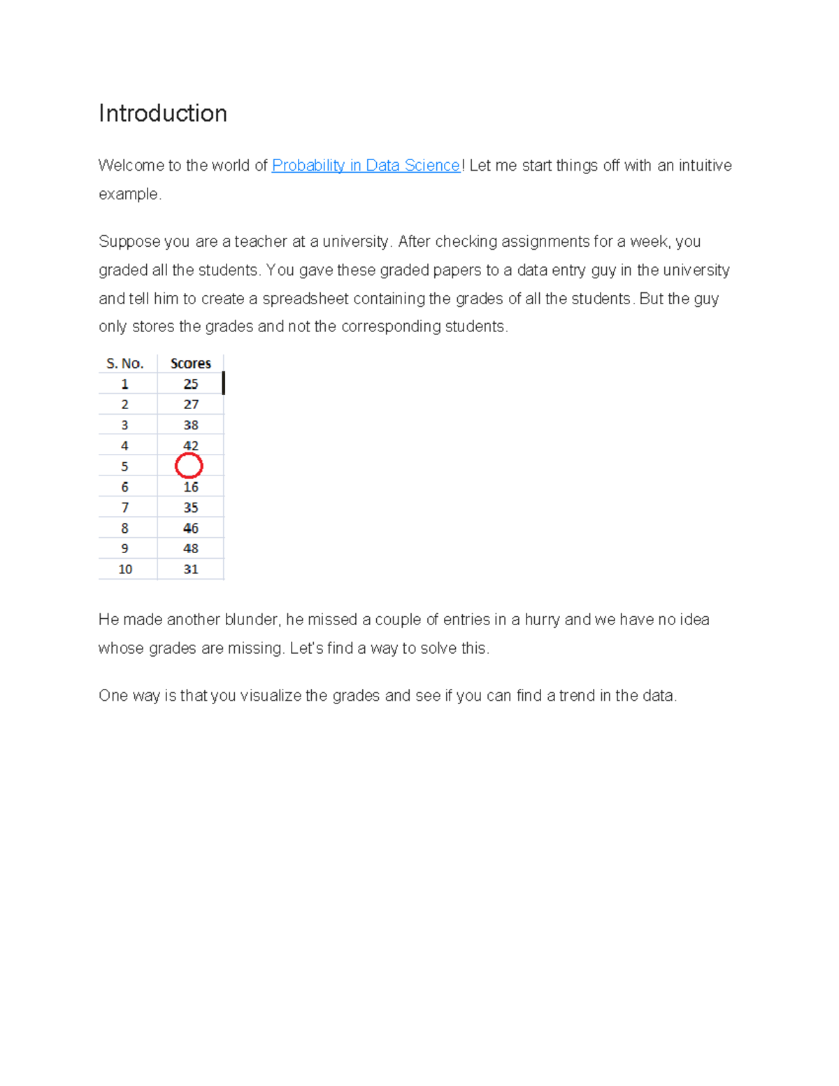 Introduction to probability Introduction to the world of