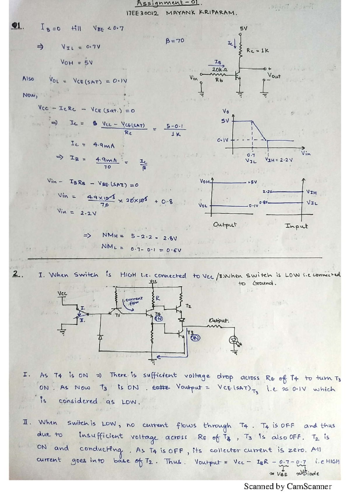 Assg01 17EE30012 - Assignment 1 hand-written solutions. Prof. Goutam ...