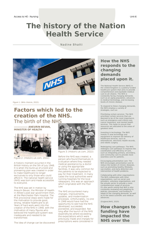 history of the nhs assignment