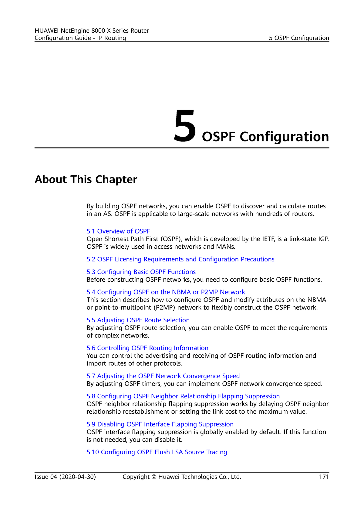 01-05 OSPF Configuration - 5 OSPF C Nog N About This Chapter By ...