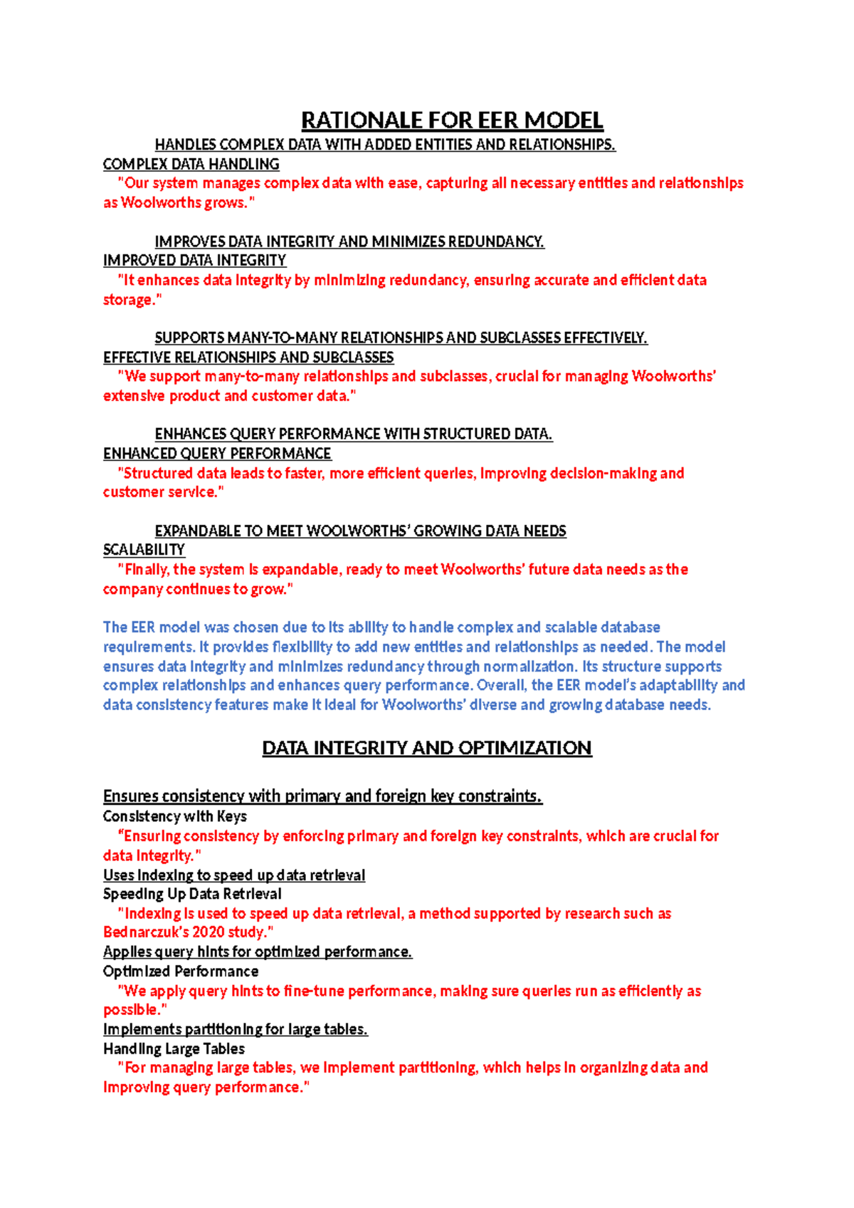 Rationale FOR EER Model - RATIONALE FOR EER MODEL HANDLES COMPLEX DATA ...