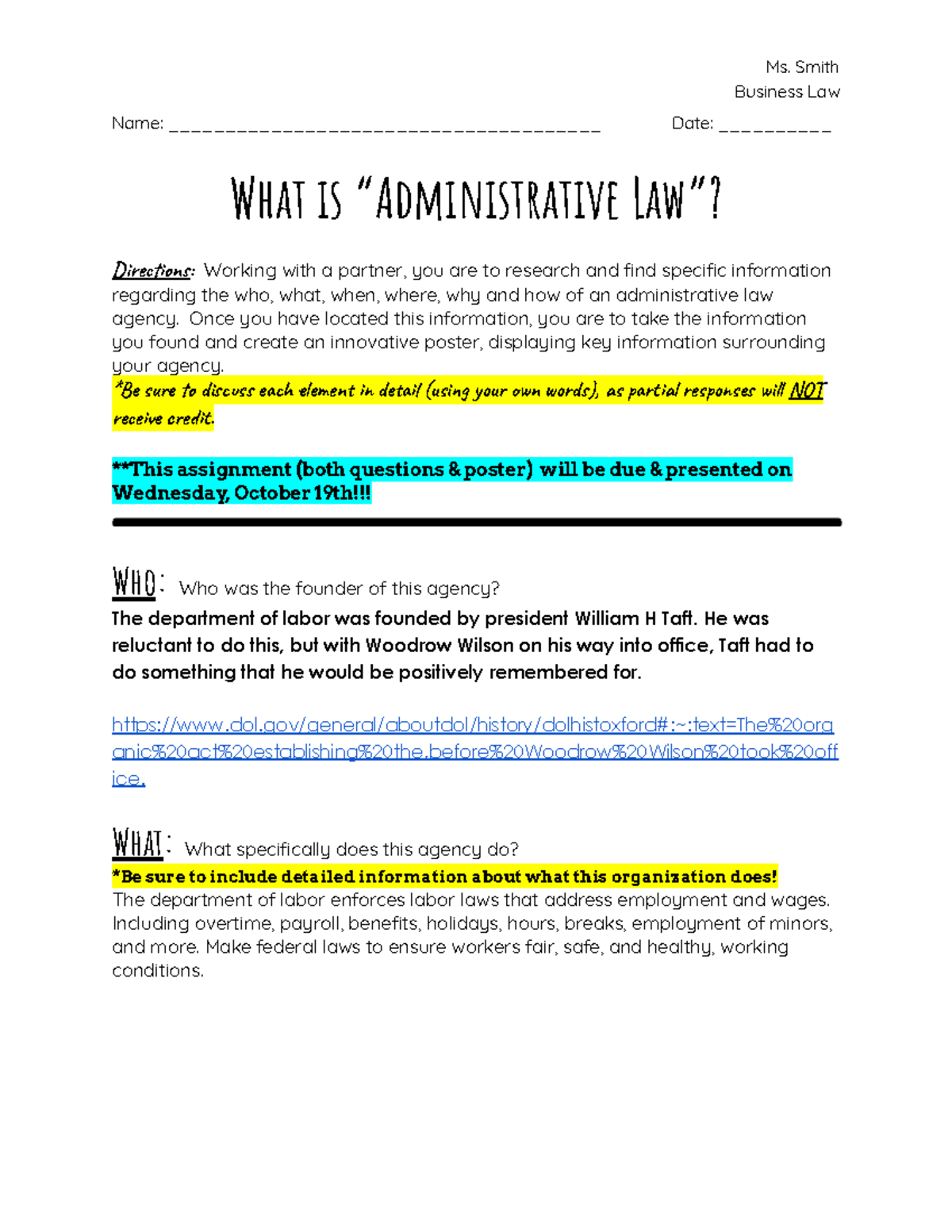 application activity administrative law analysis assignment