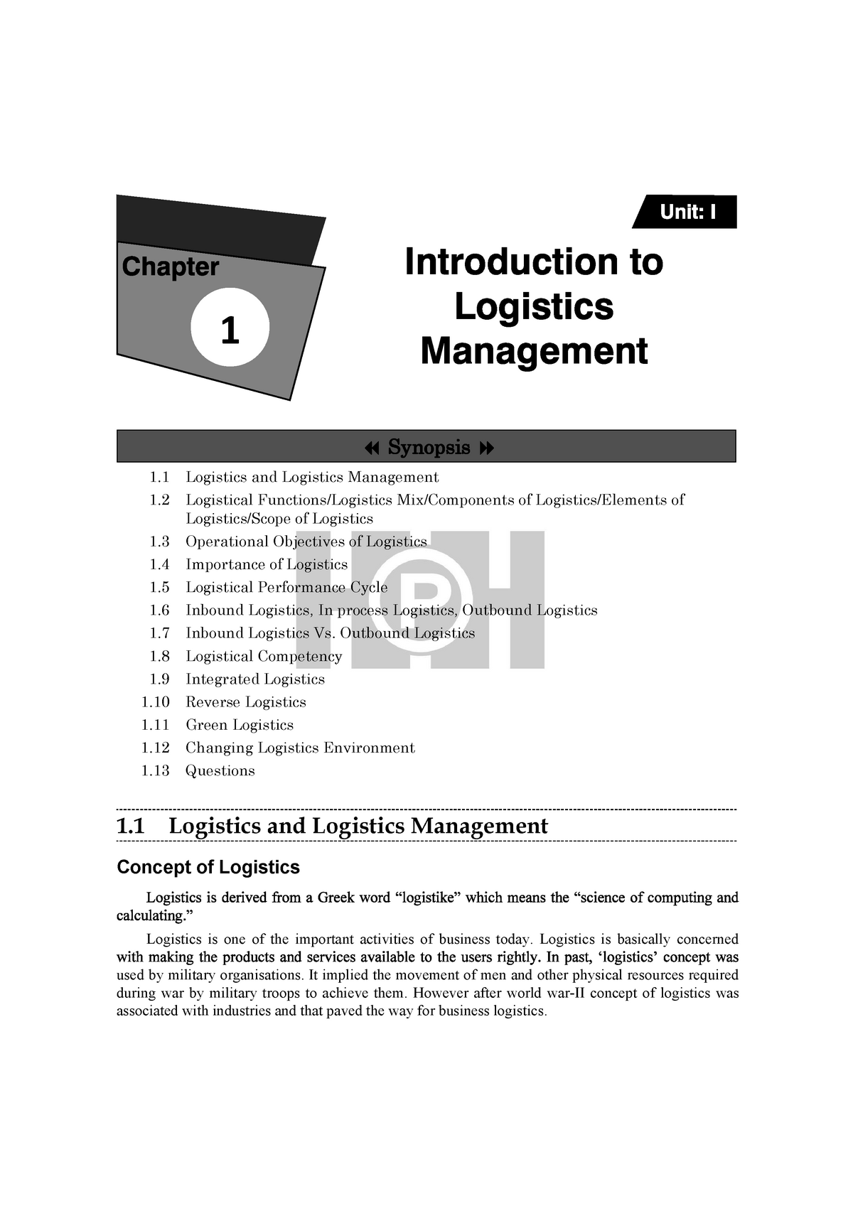 thesis study about logistics