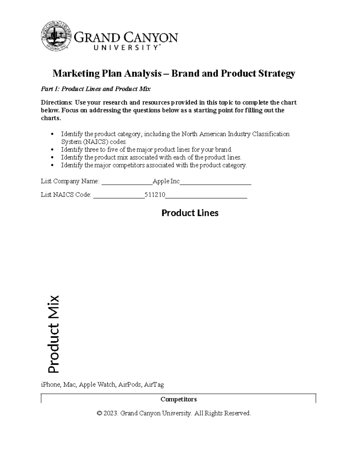 MKT 315 RS T4 Marketing Plan Analysis Brand and Product - Marketing ...