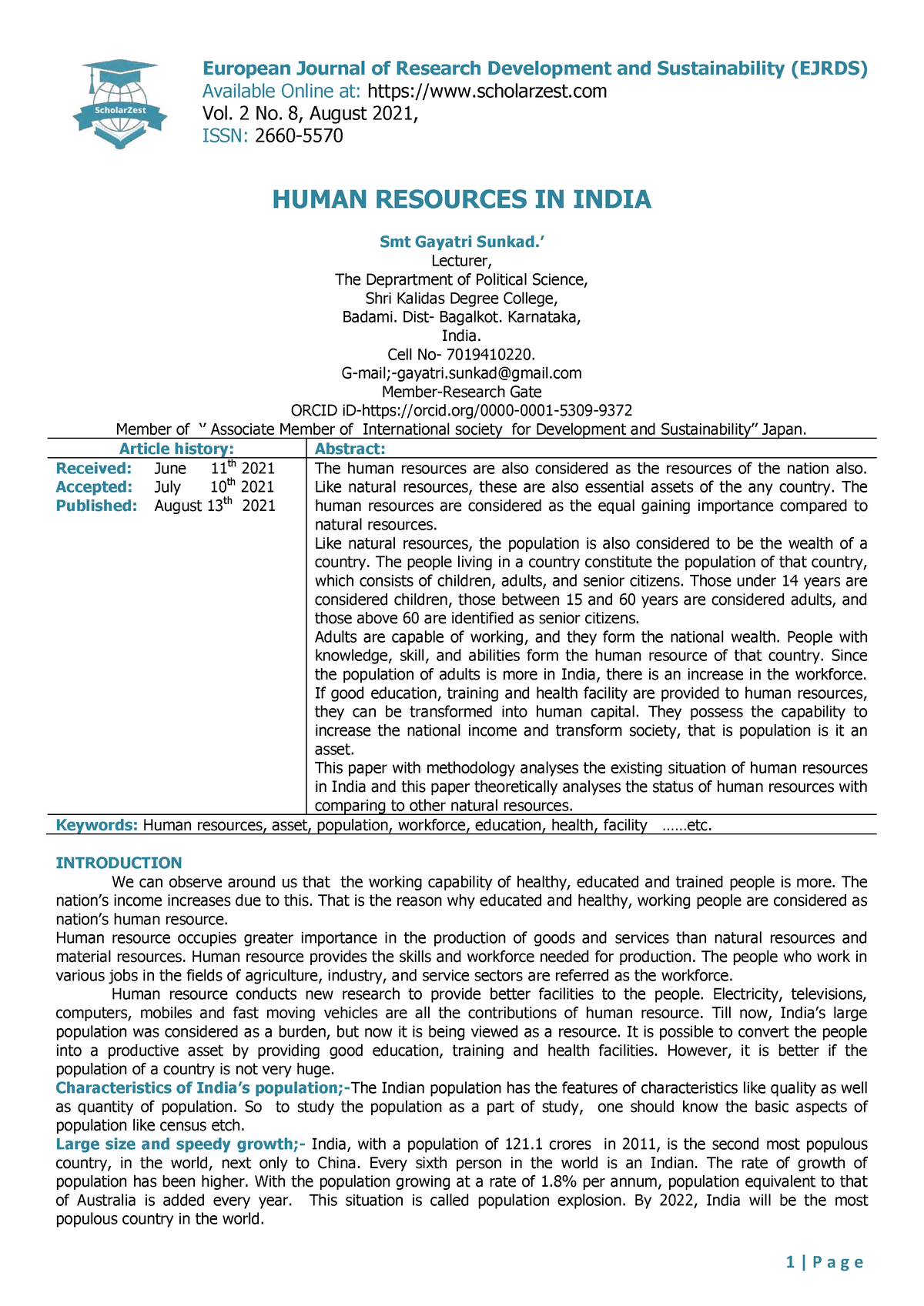 research paper on human resources in india