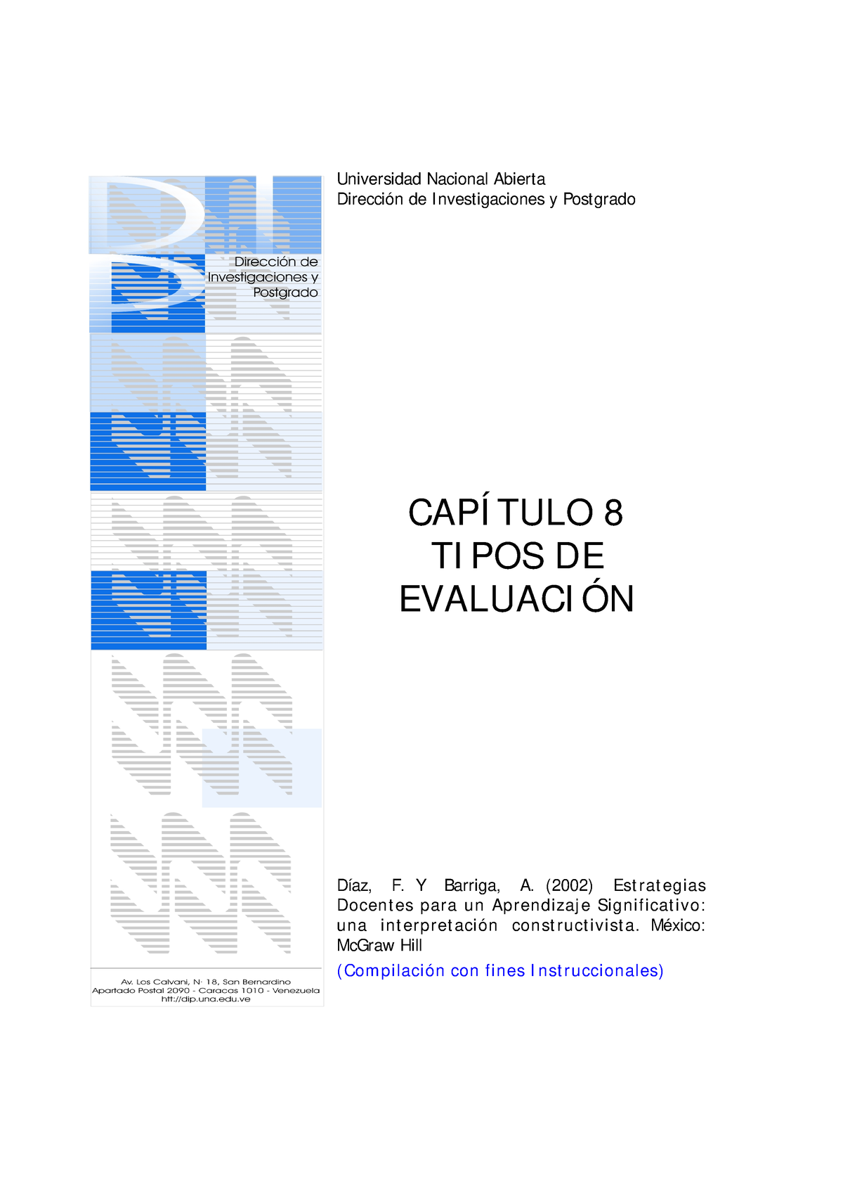 Evaluacion Tipos - Universidad Nacional Abierta Dirección De ...