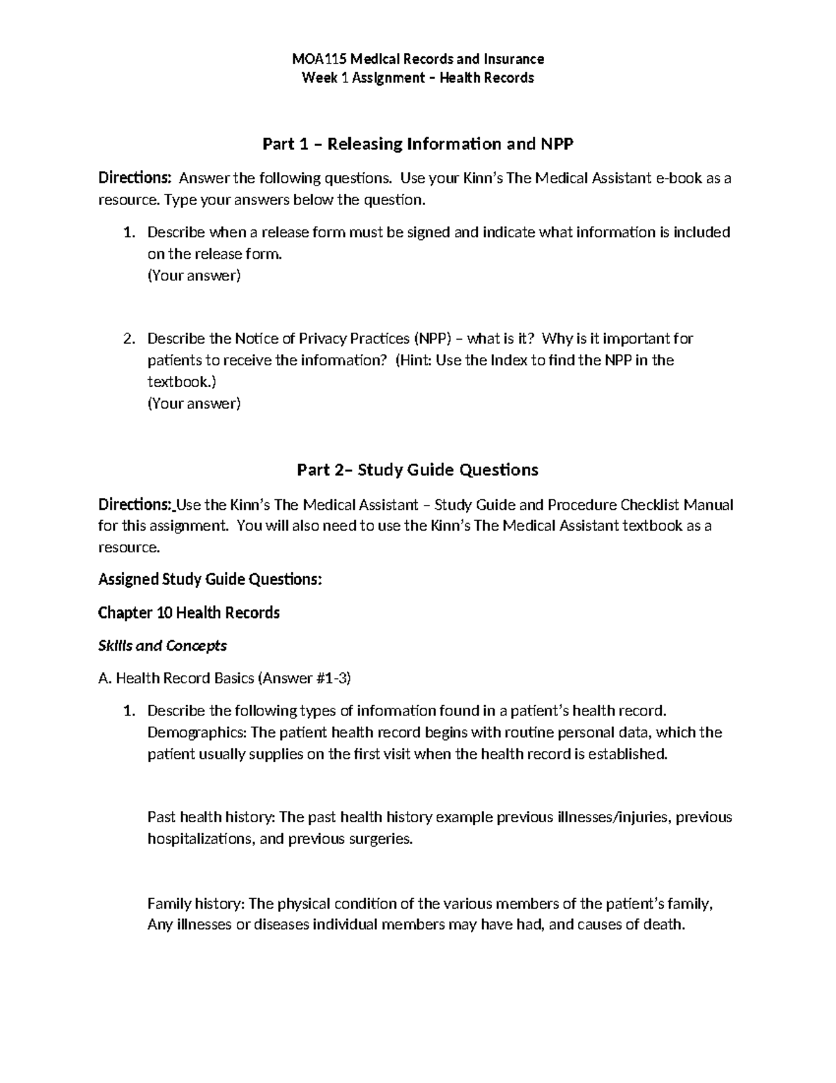 Wk1Assignment (1) Mod 3 - Week 1 Assignment – Health Records Part 1 ...