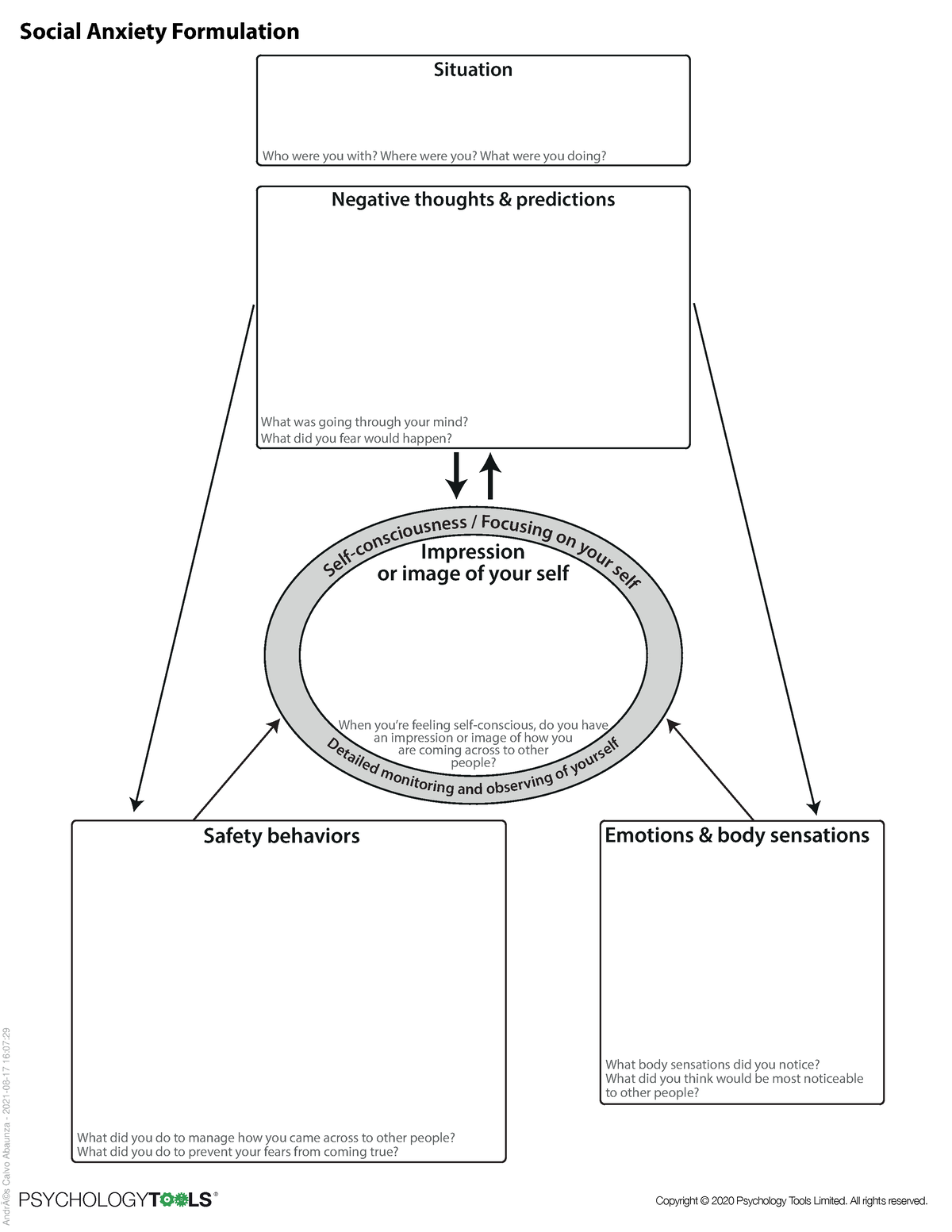 Exercise social anxiety formulation en-us - PSYCHOLOGYT LS Æ Copyright ...