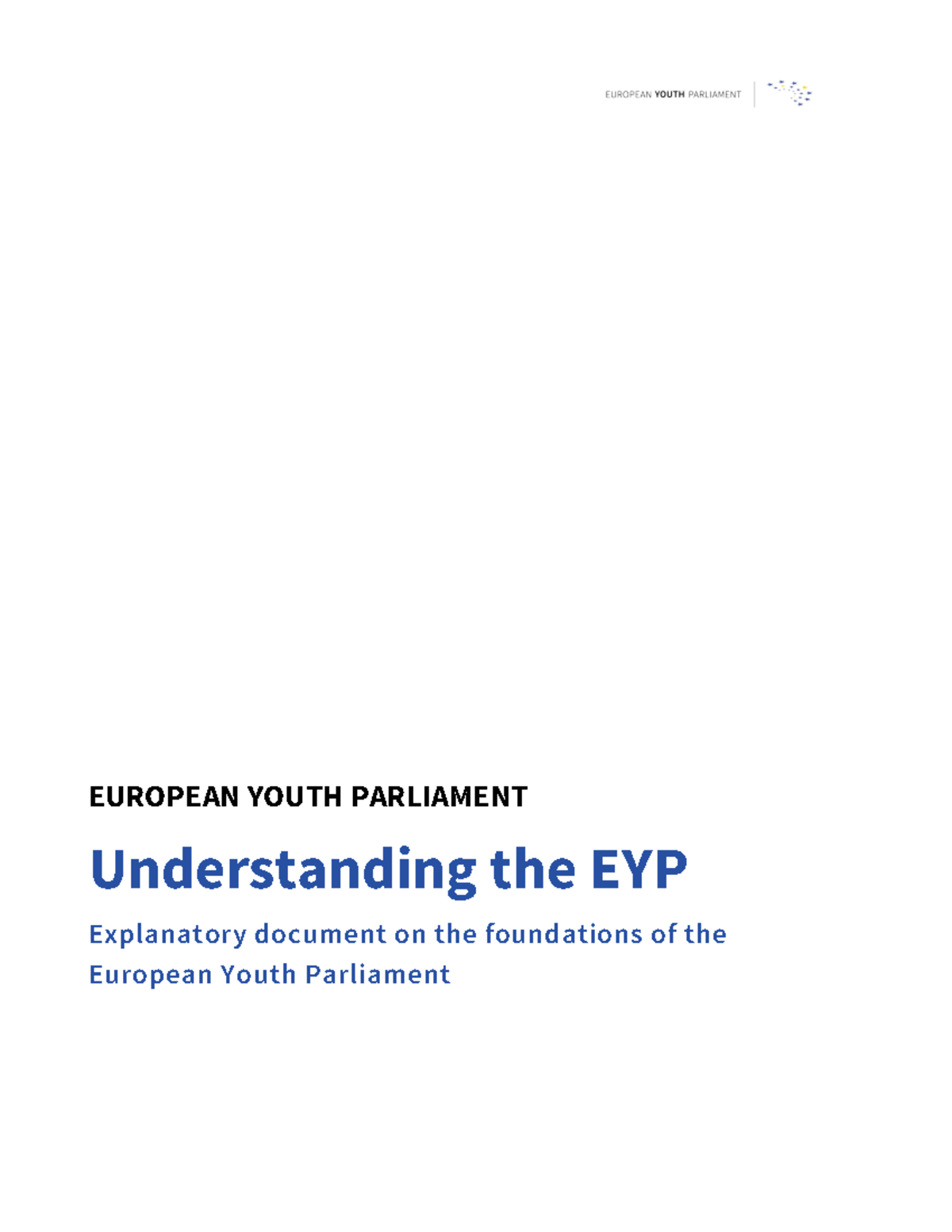 Understanding EYP - dfsdfwefsd - EUROPEAN YOUTH PARLIAMENT ...