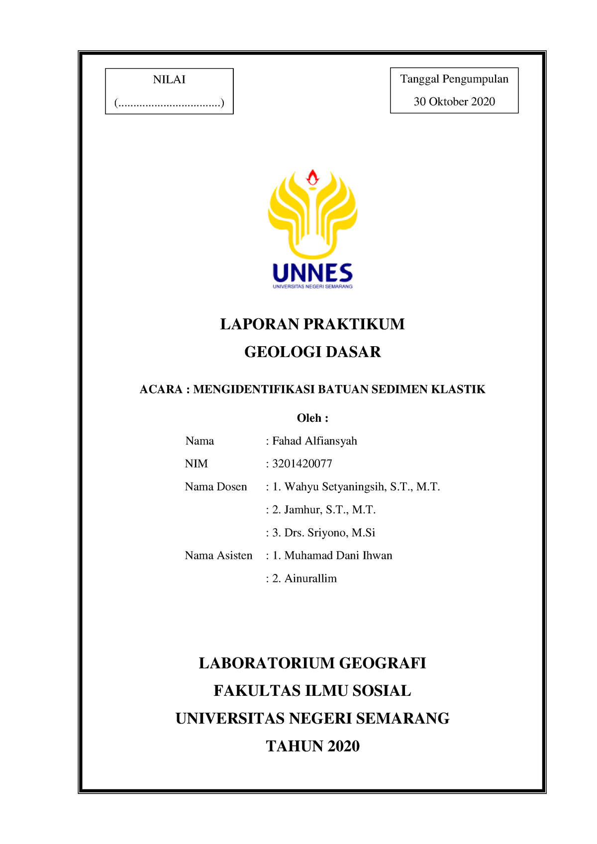 Mengidentifikasi Batuan Sedimen Klastik - LAPORAN PRAKTIKUM GEOLOGI ...