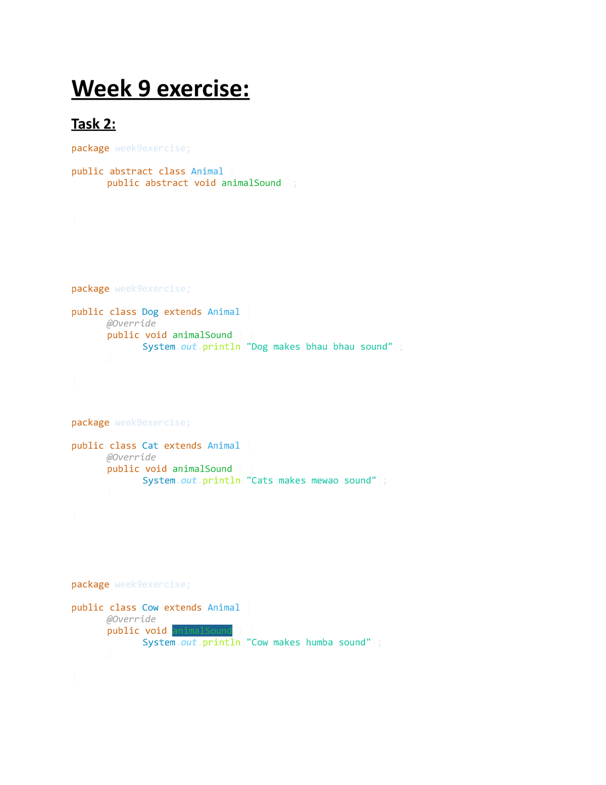 20-42155-1 (week9exercise Lab Task)b - Week 9 Exercise: Task 2: Package ...