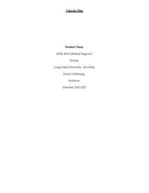 Cadrio Concept Map - Clinical assignment - Cardiovascular Student Name ...