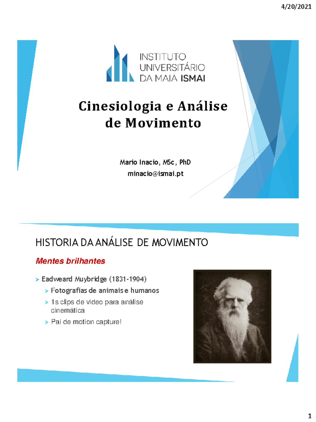 Analise de Movimento - Cinesiologia e Análise de Movimento Mario Inacio ...