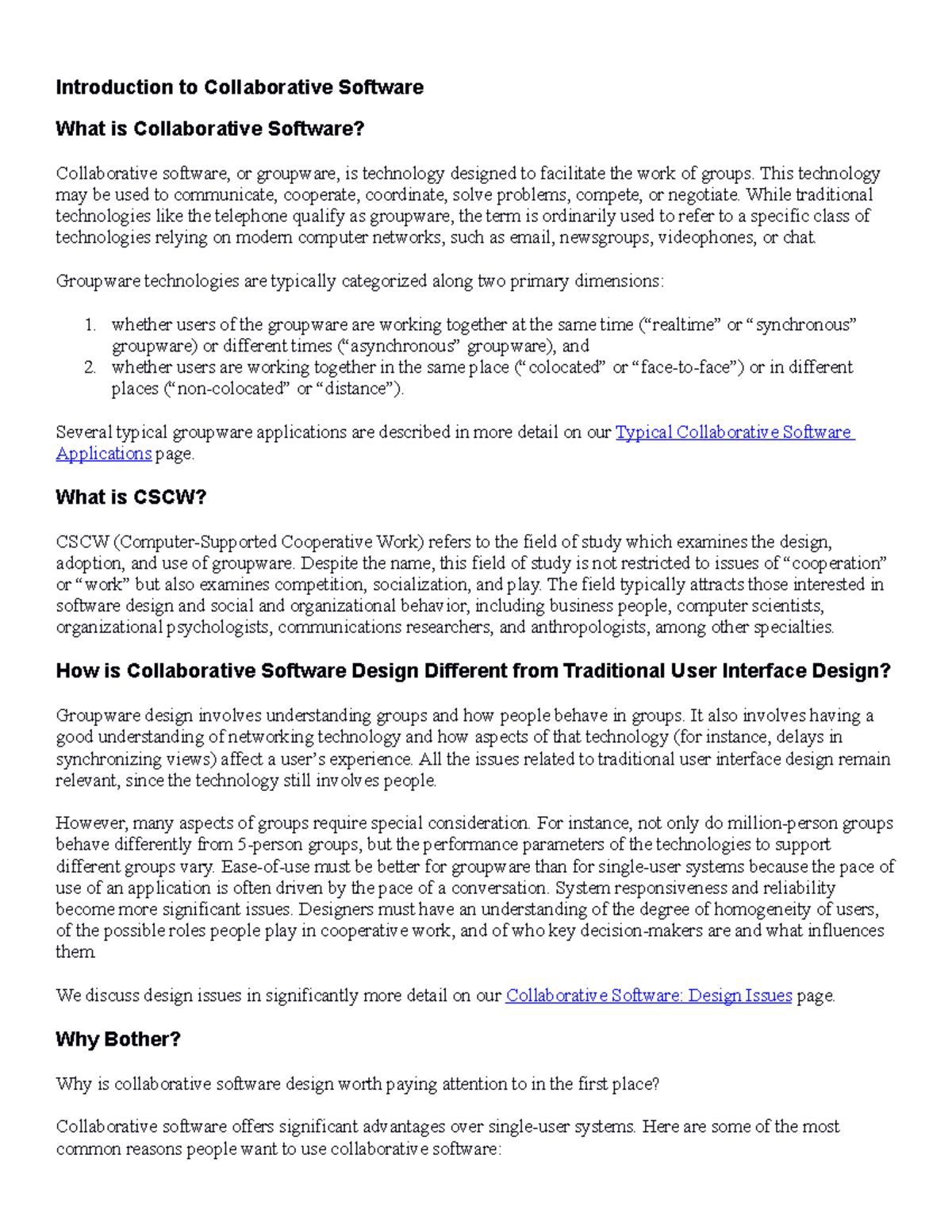 Hcinotes 19-Groupware and CSCW-social issues - Introduction to ...