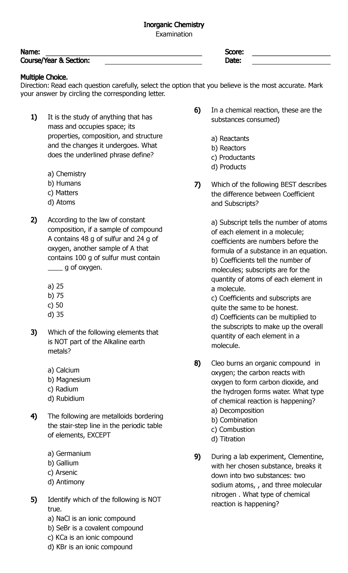 TOS questions first page - Bachelor of science in IA - Studocu