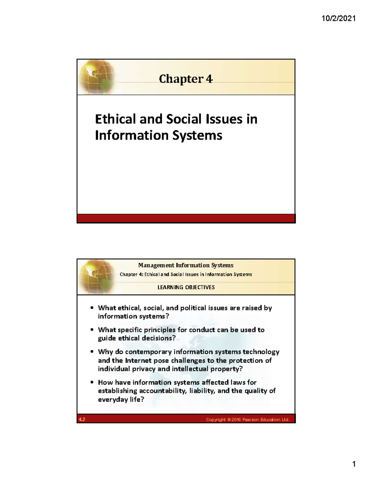 Ch04 - Lectures Notes - 4.14 ••••Ethical And Social Issues In ...