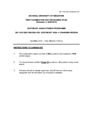 South east asia essay - Southeast Asia, a distinct region? Individual ...