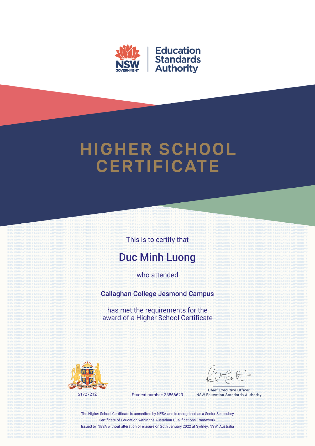 Studentsonline P3301182 The Higher School Certificate is accredited