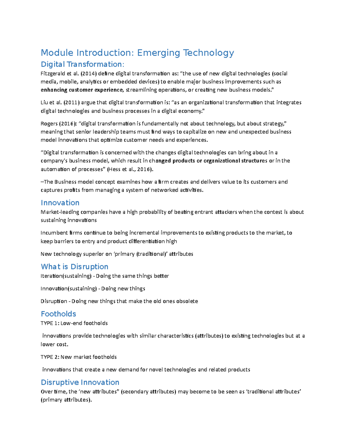 Class Notes - Lesson 5 - Emerging Technologies - Module Introduction ...