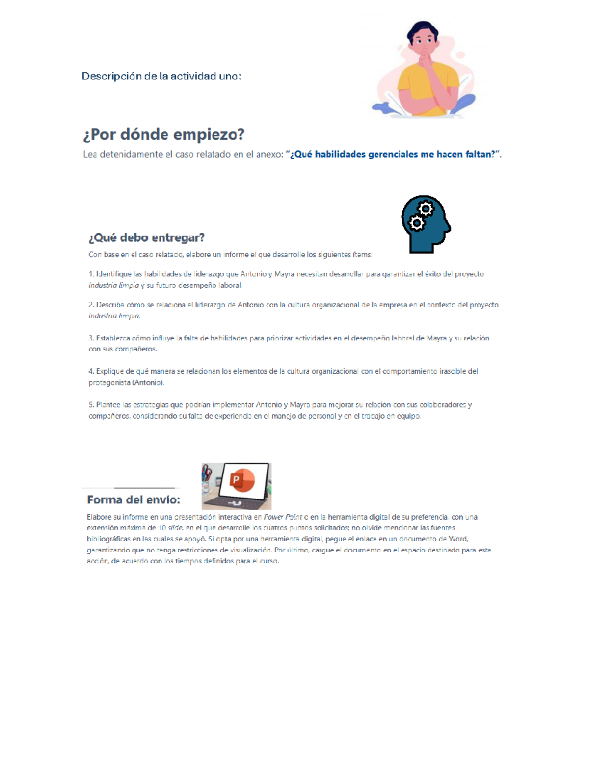 Descripción DE LA Actividad - CASO Estudio - Descripción de la ...
