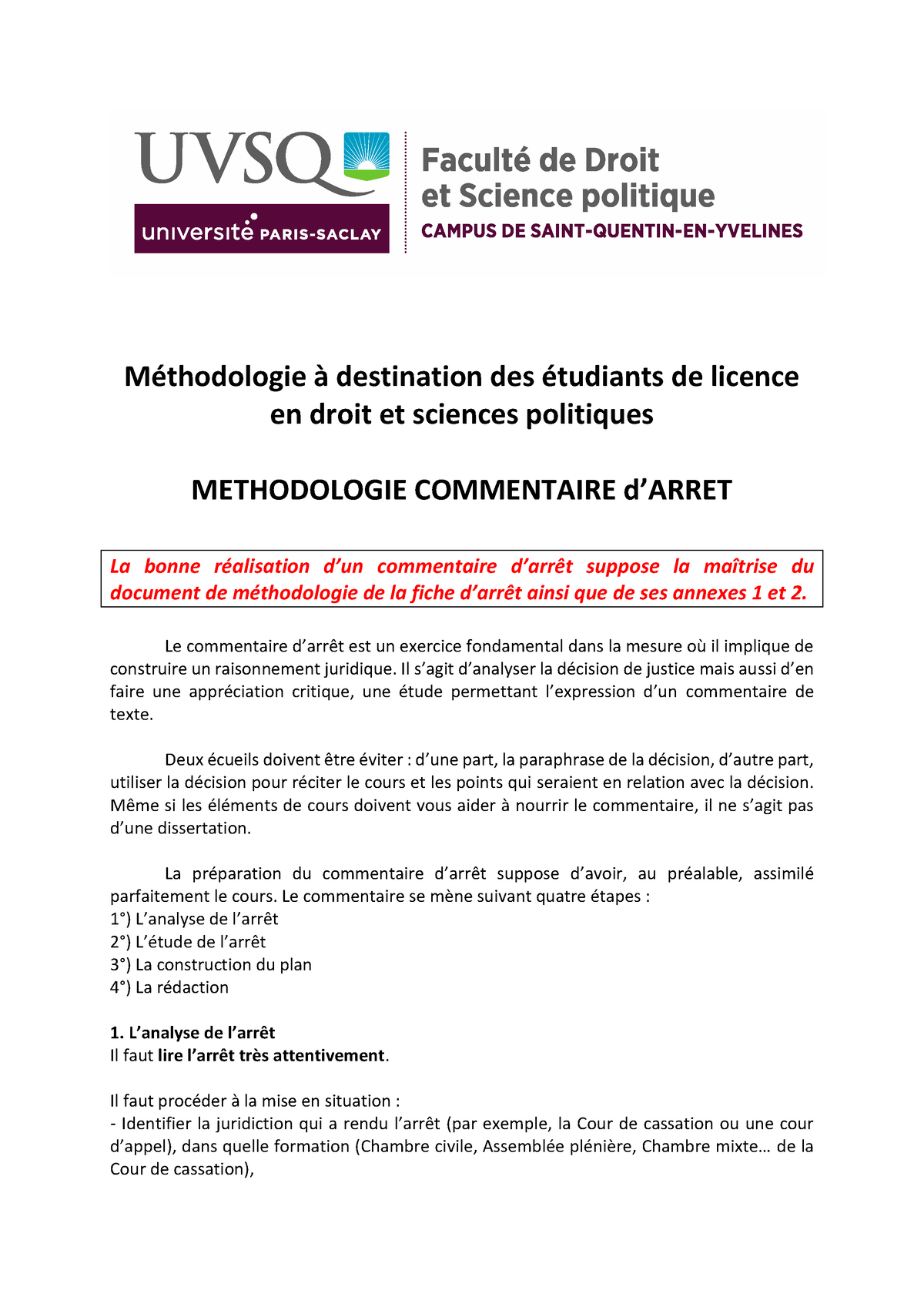 Commentaire Darre Ì T - Méthodologie à Destination Des étudiants De ...