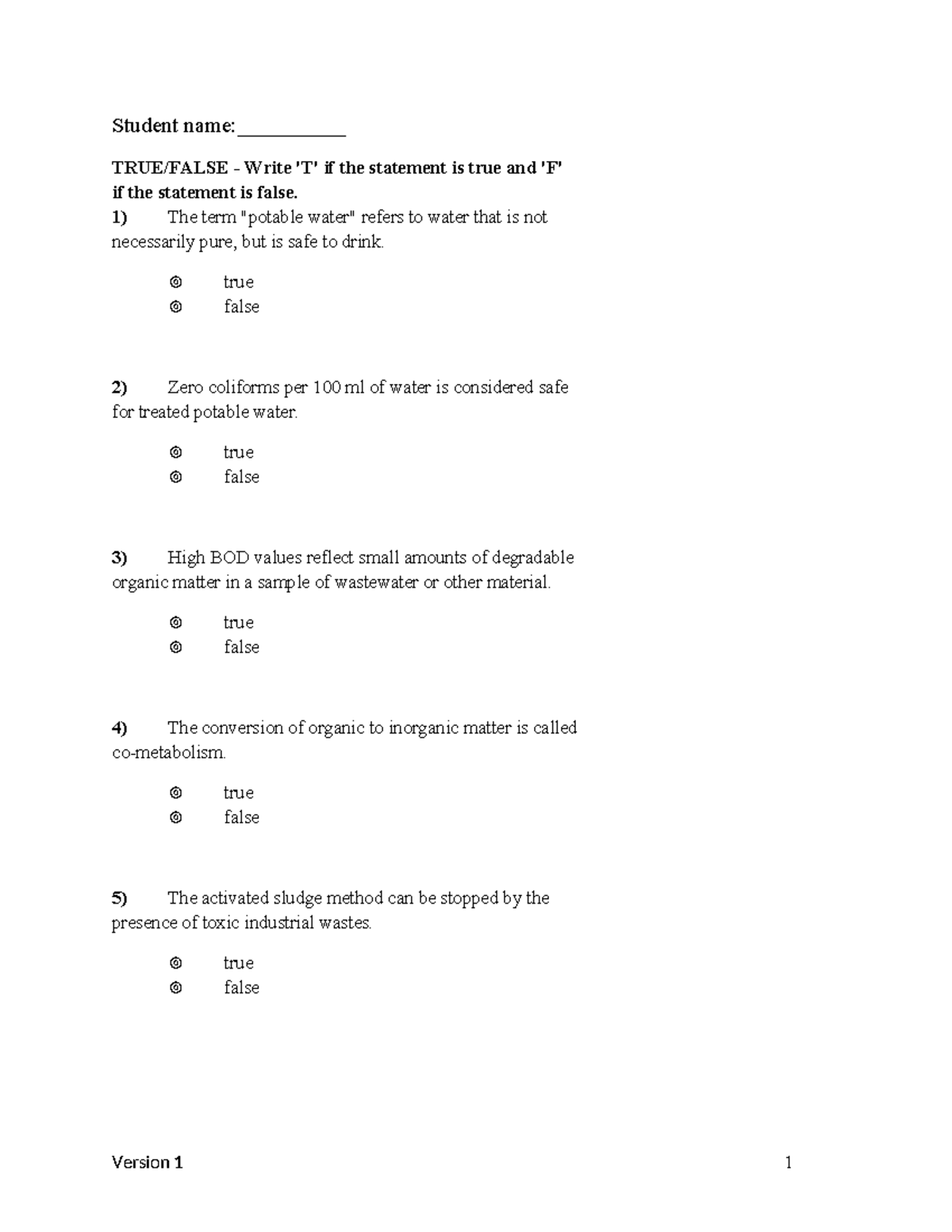 Nester 29 version 1 - Lab - Student name:__________ TRUE/FALSE - Write ...