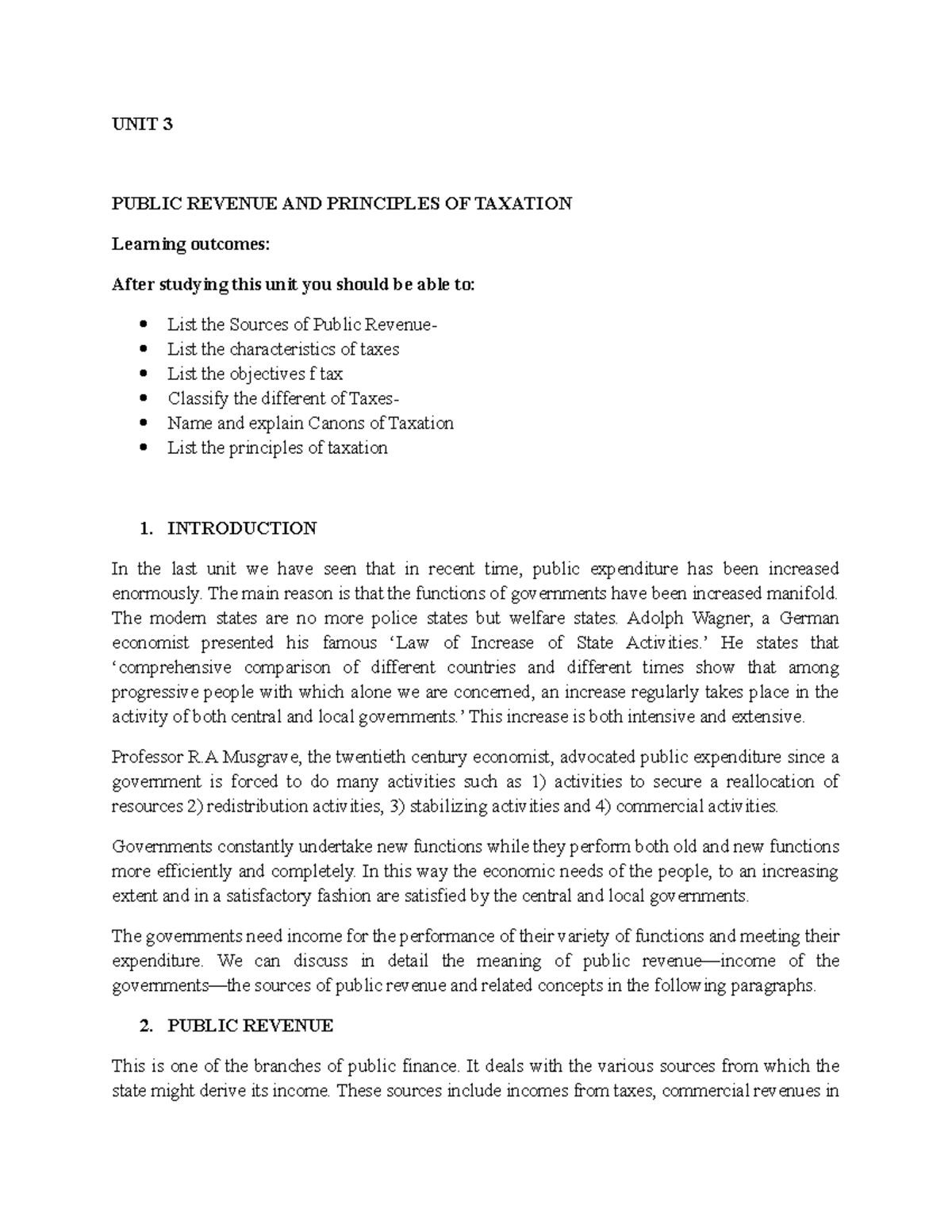 UNIT 3 - comprehensive notes , giving an understanding to financial ...