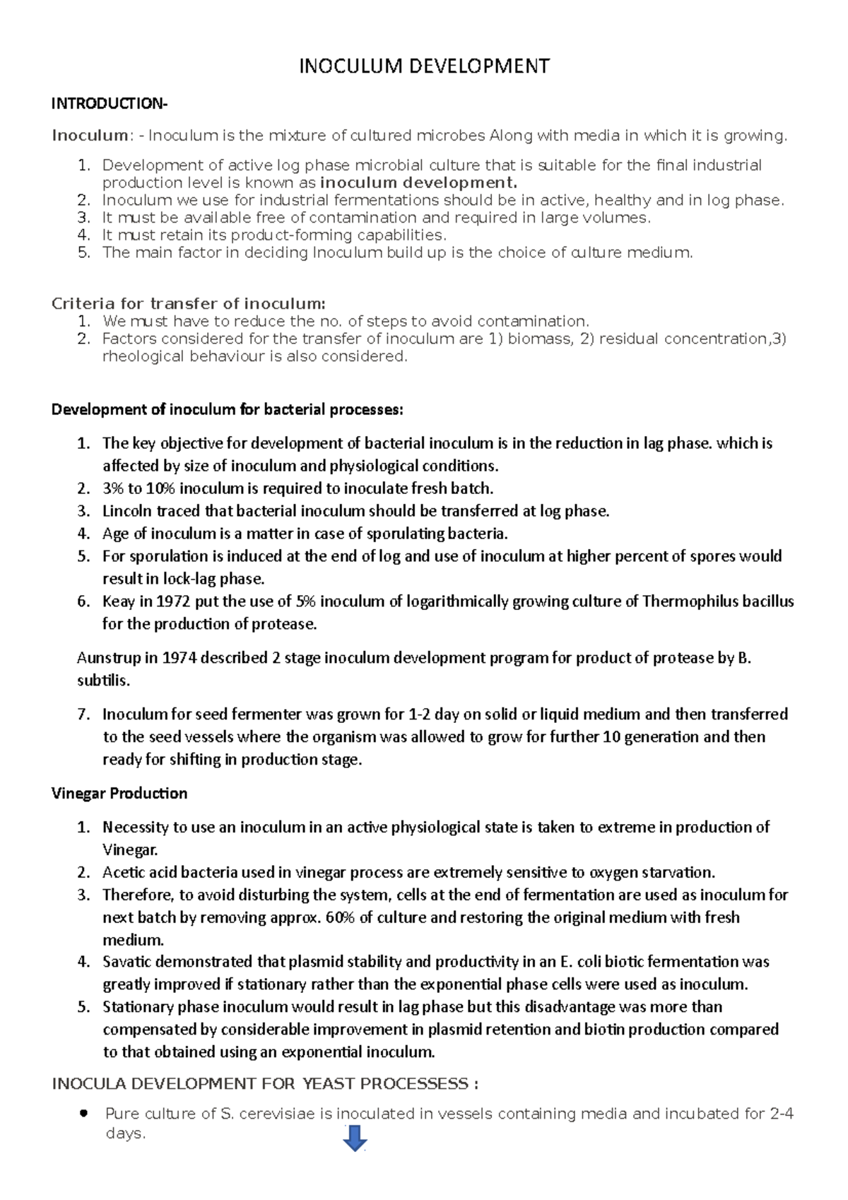 Inoculum Development - INOCULUM DEVELOPMENT INTRODUCTION- Inoculum ...