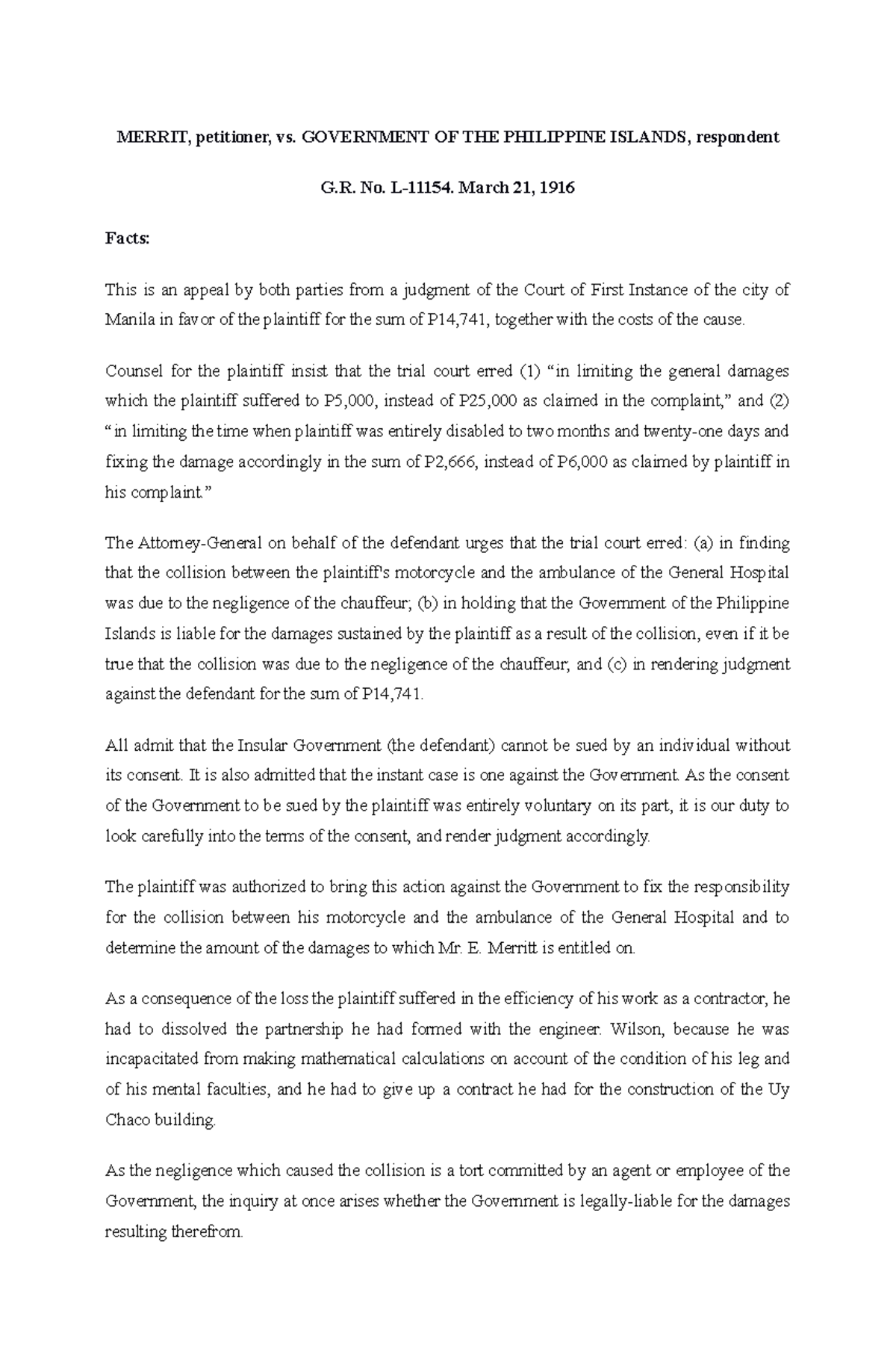 Merrit vs gpi digest MERRIT, petitioner, vs. GOVERNMENT OF THE