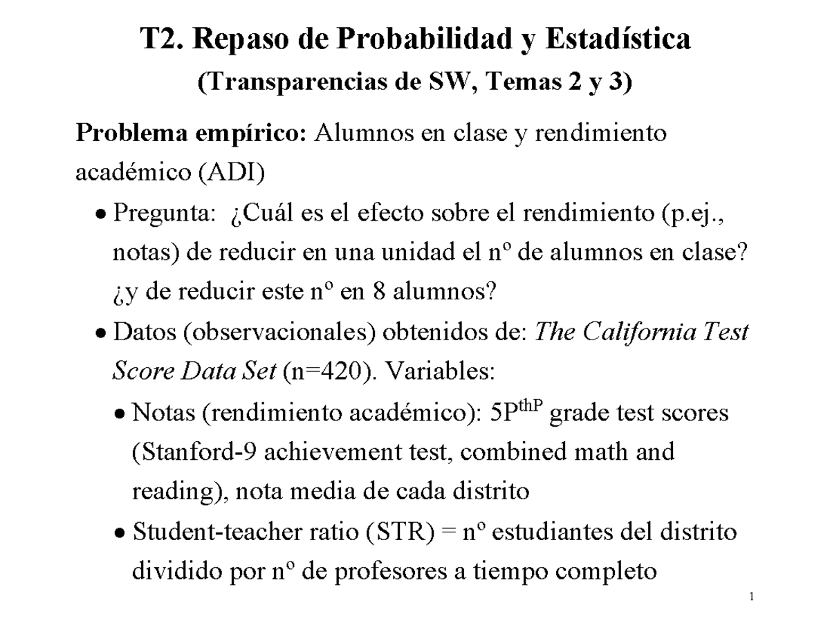 Teoría - APUNTES - T2. Repaso De Probabilidad Y Estadística ...