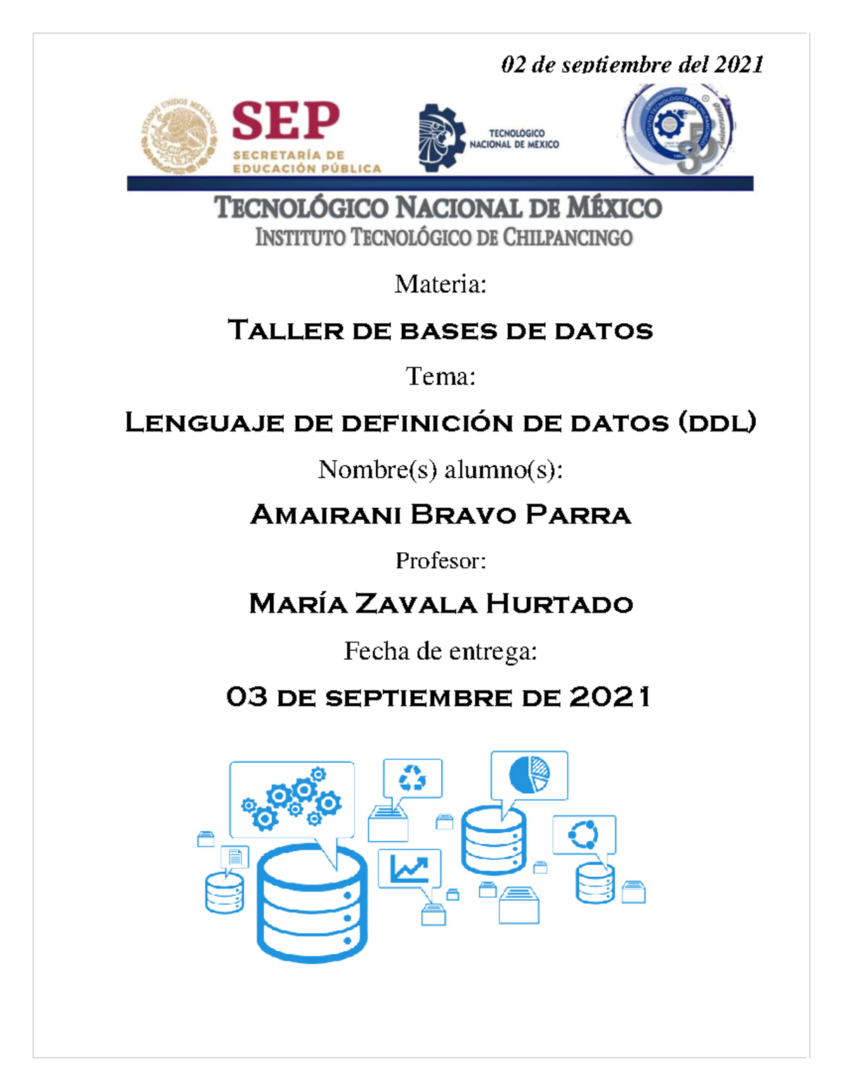 Practica 1 de taller de base de datos - Materia: Taller de bases de ...