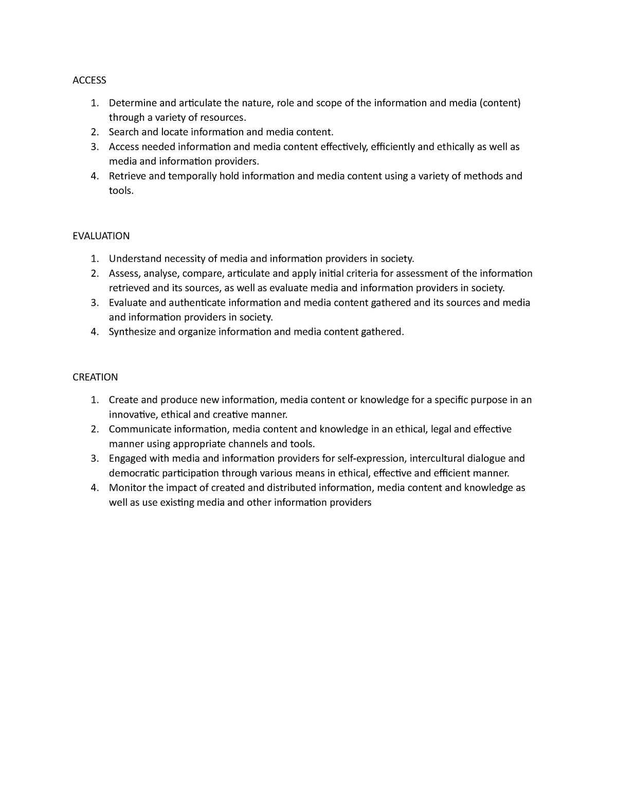 Access - Notes - ACCESS Determine and articulate the nature, role and ...