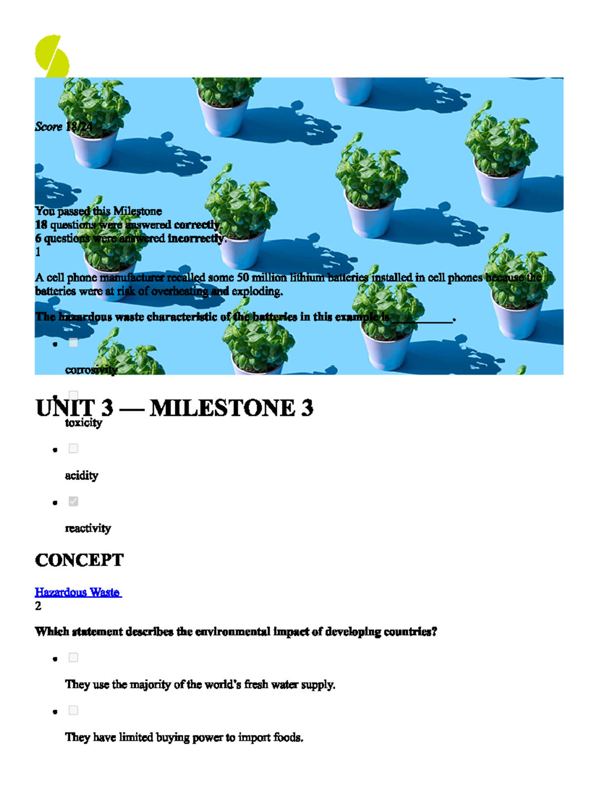 Environmental SCI UNIT 3 Milestone 3 - BIO-220 - Studocu