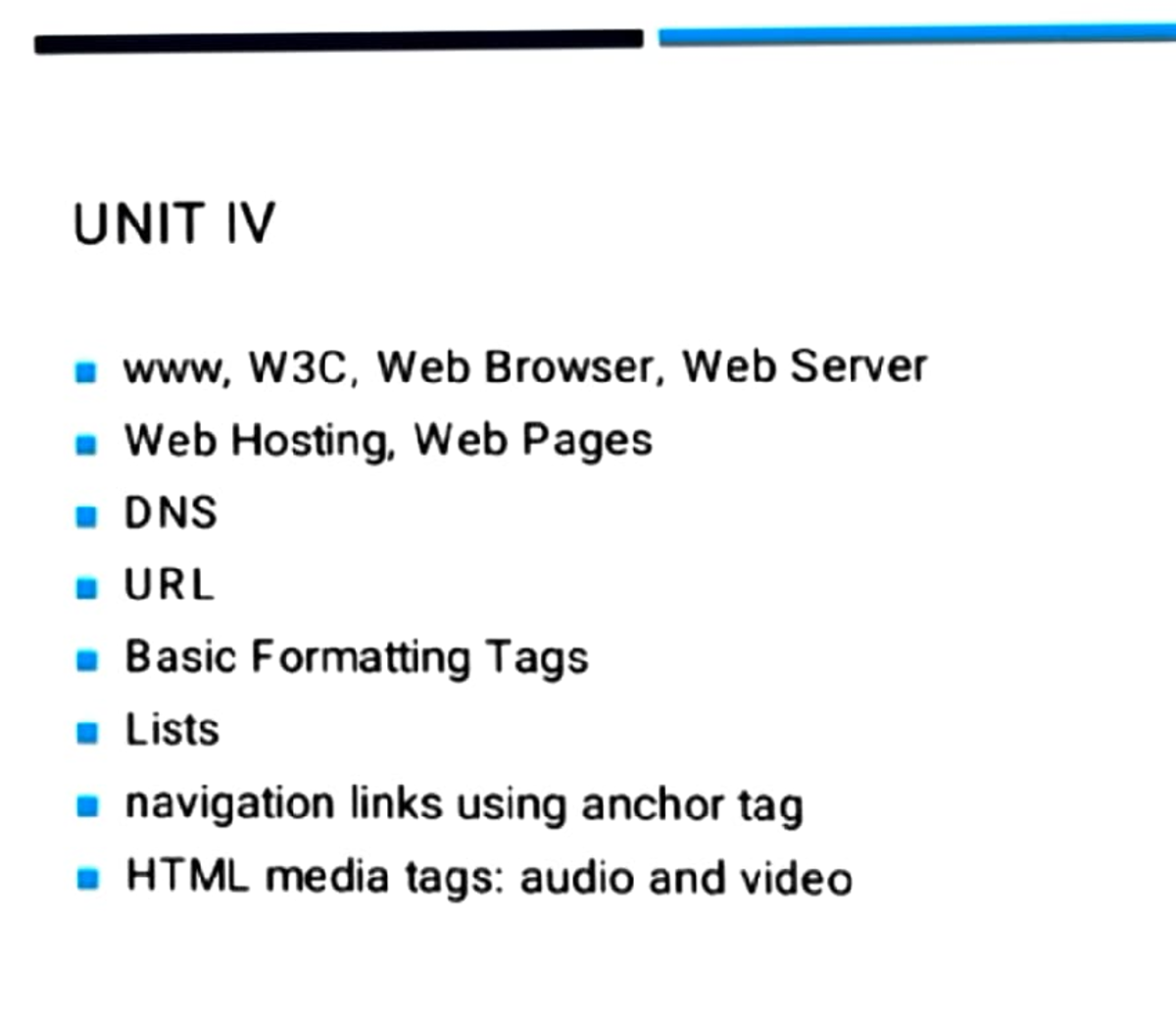 Module 4 - UNIT IV http://www. w3C, Web Browser, Web Server Web Hosting ...