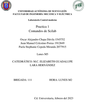 LAB CM P7 EQ1 111 E23 - Practica 7 - UNIVERSIDAD AUTÓNOMA DE NUEVO LEÓN ...