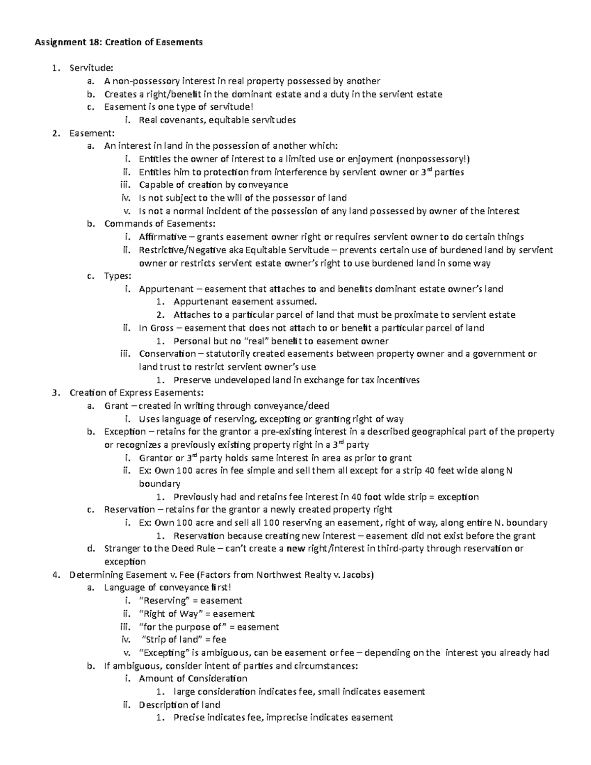 FILE 1267 - Outline for 1L Property class. - Assignment 18: Creation of ...