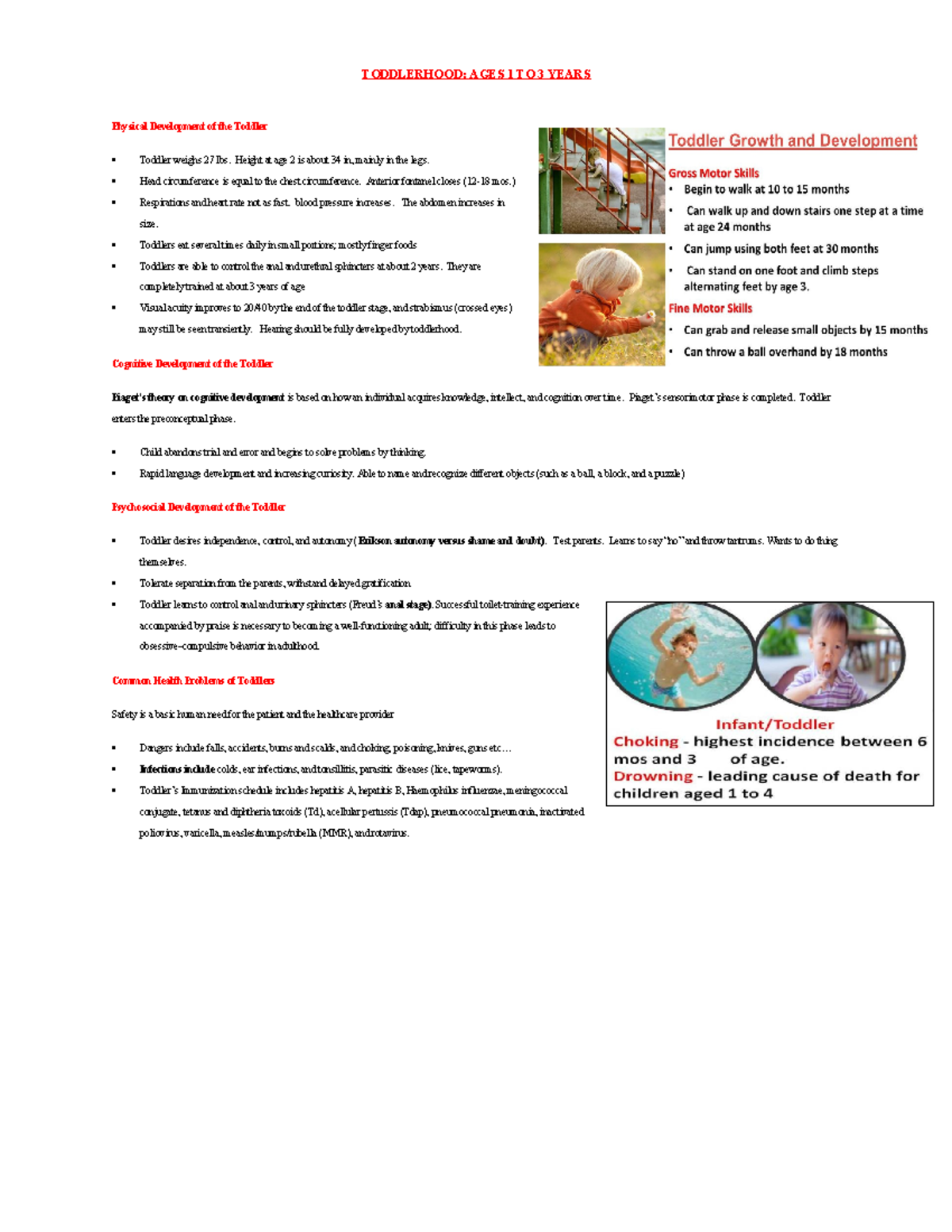 4 -1 Toddler - Tagged - LEC NOTES - TODDLERHOOD: AGES 1 TO 3 YEARS ...