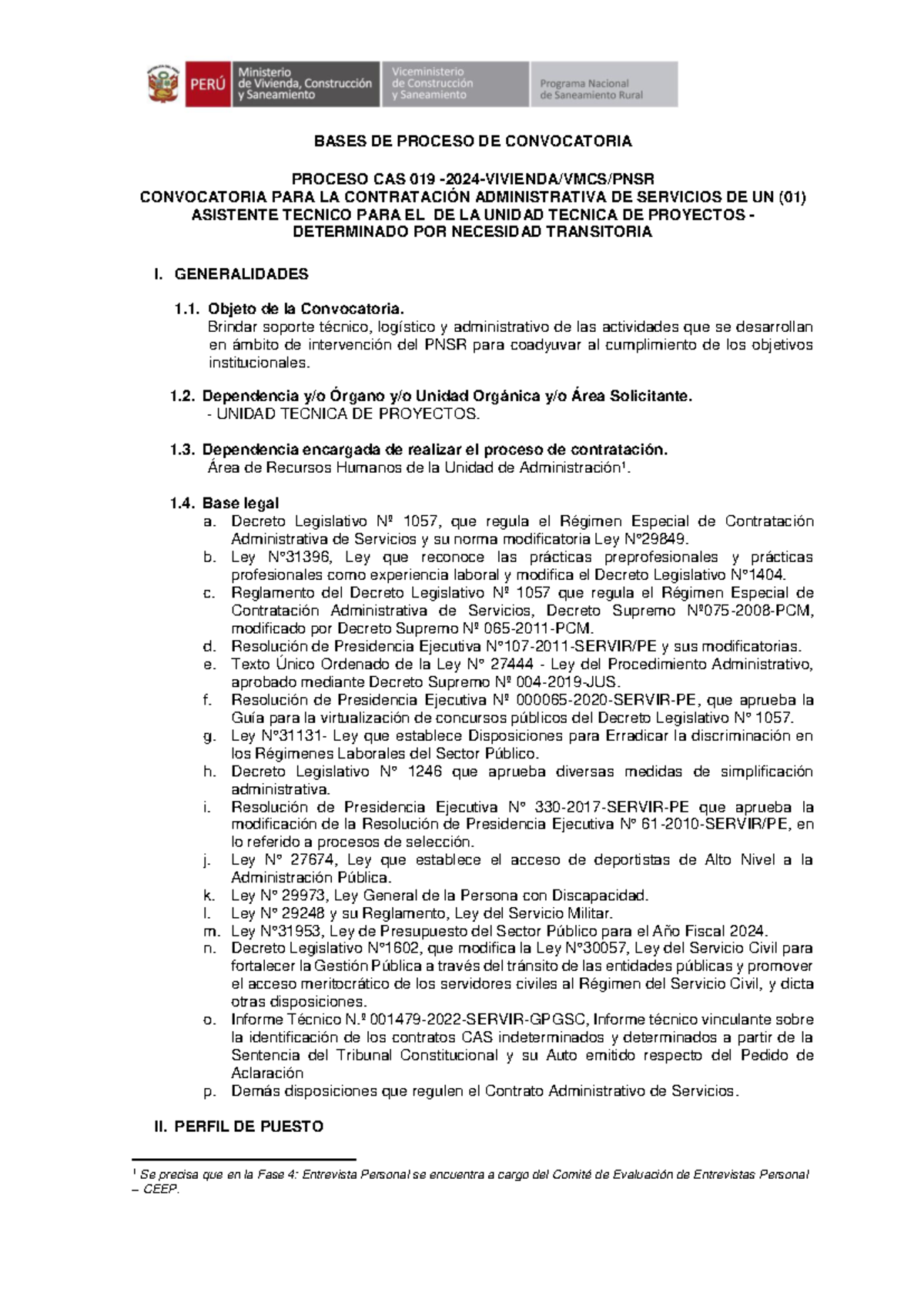2024223123647 Bases CAS 019-2024 - BASES DE PROCESO DE CONVOCATORIA ...