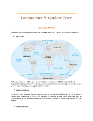 Fiche de révision Comprendre le Système Terre - CM1 et CM2 - COMPRENDRE ...