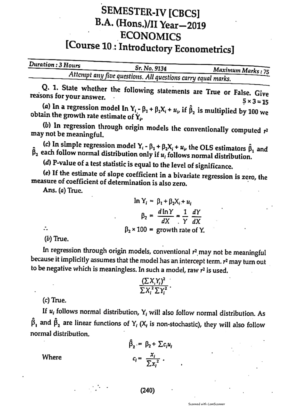 econometrics term paper example