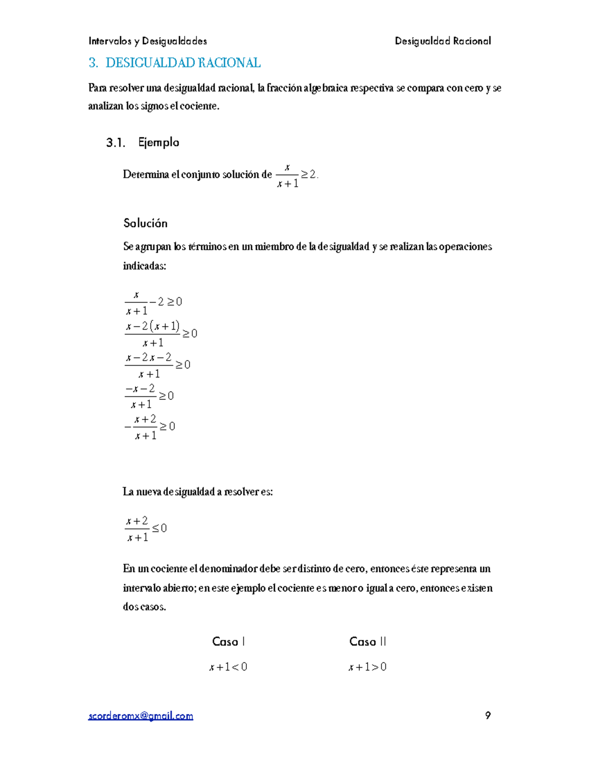 Desigualdad Racional - Salomón Cordero Sánchez - 3. DESIGUALDAD ...