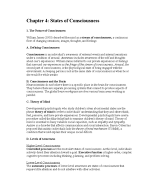 Chapter 4 - States of Consciousness - Chapter 4 – States of ...