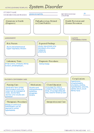 3 pn ncc 11.0 chp 17 System Disorder form - STUDENT NAME DISORDER ...