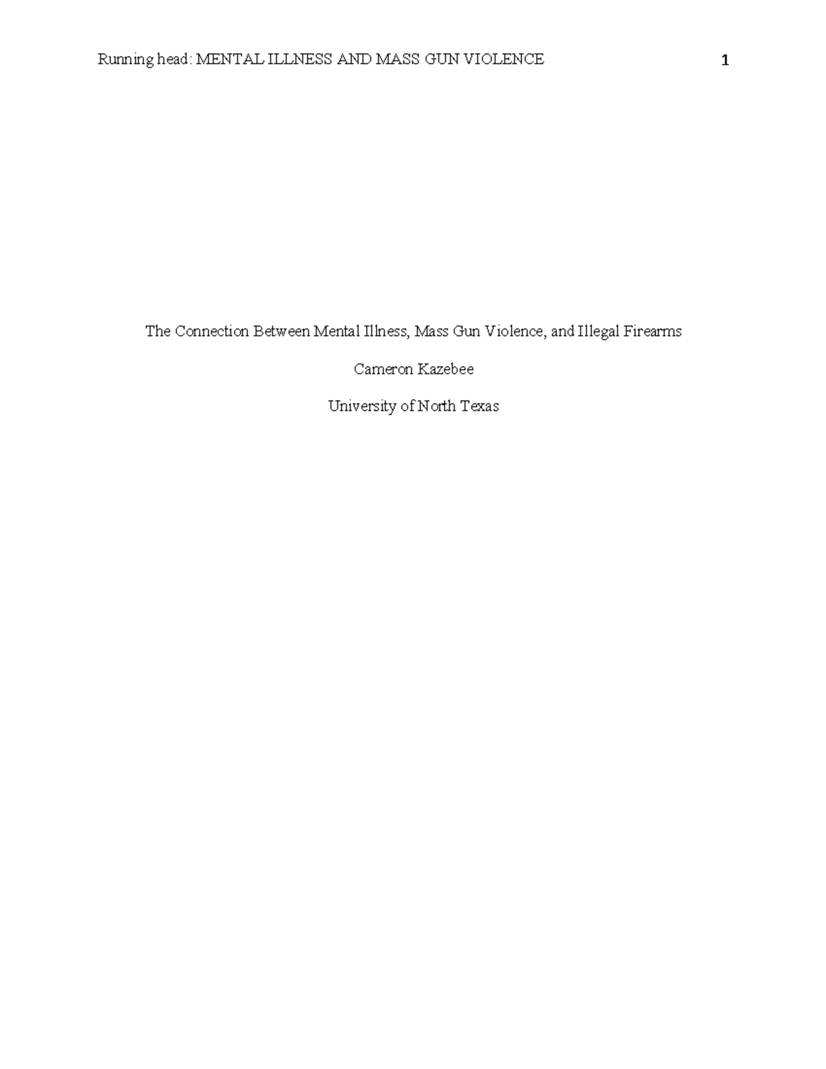 The Connection Between Mental Illness and Gun Violence - From 2000 to ...