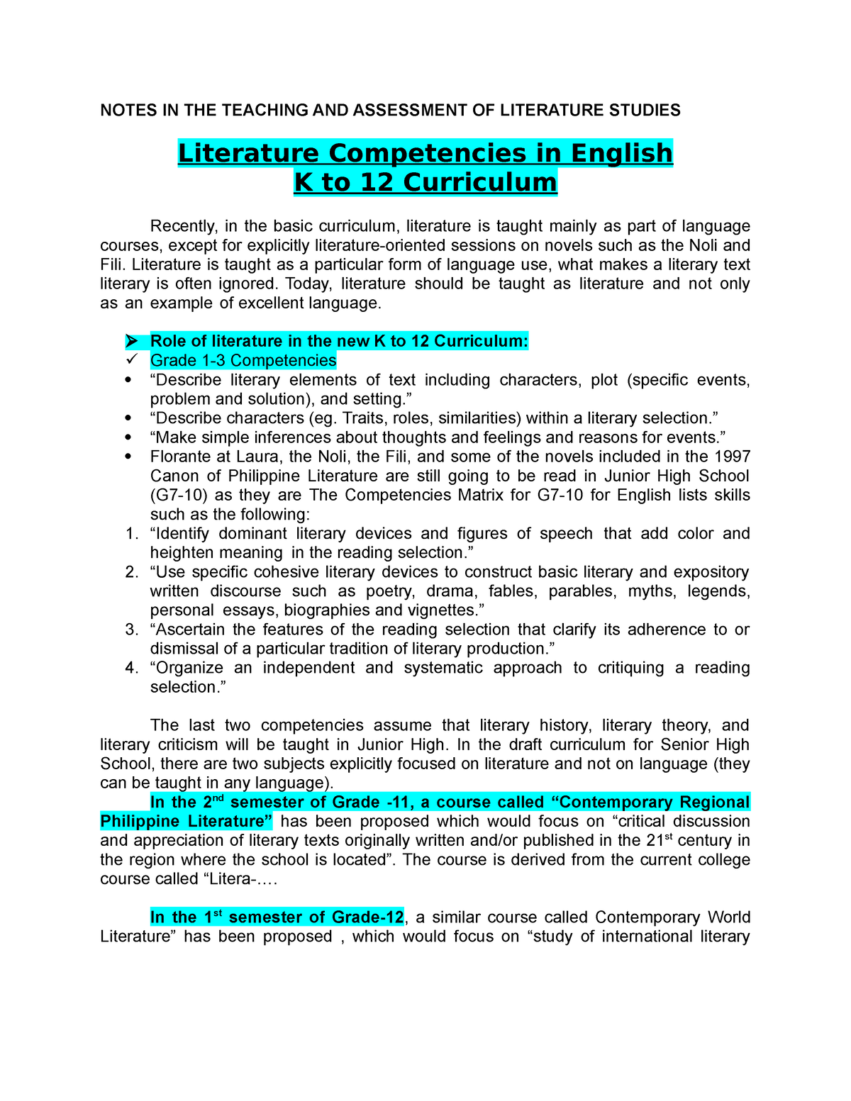 literature-competencies-in-english-notes-in-the-teaching-and