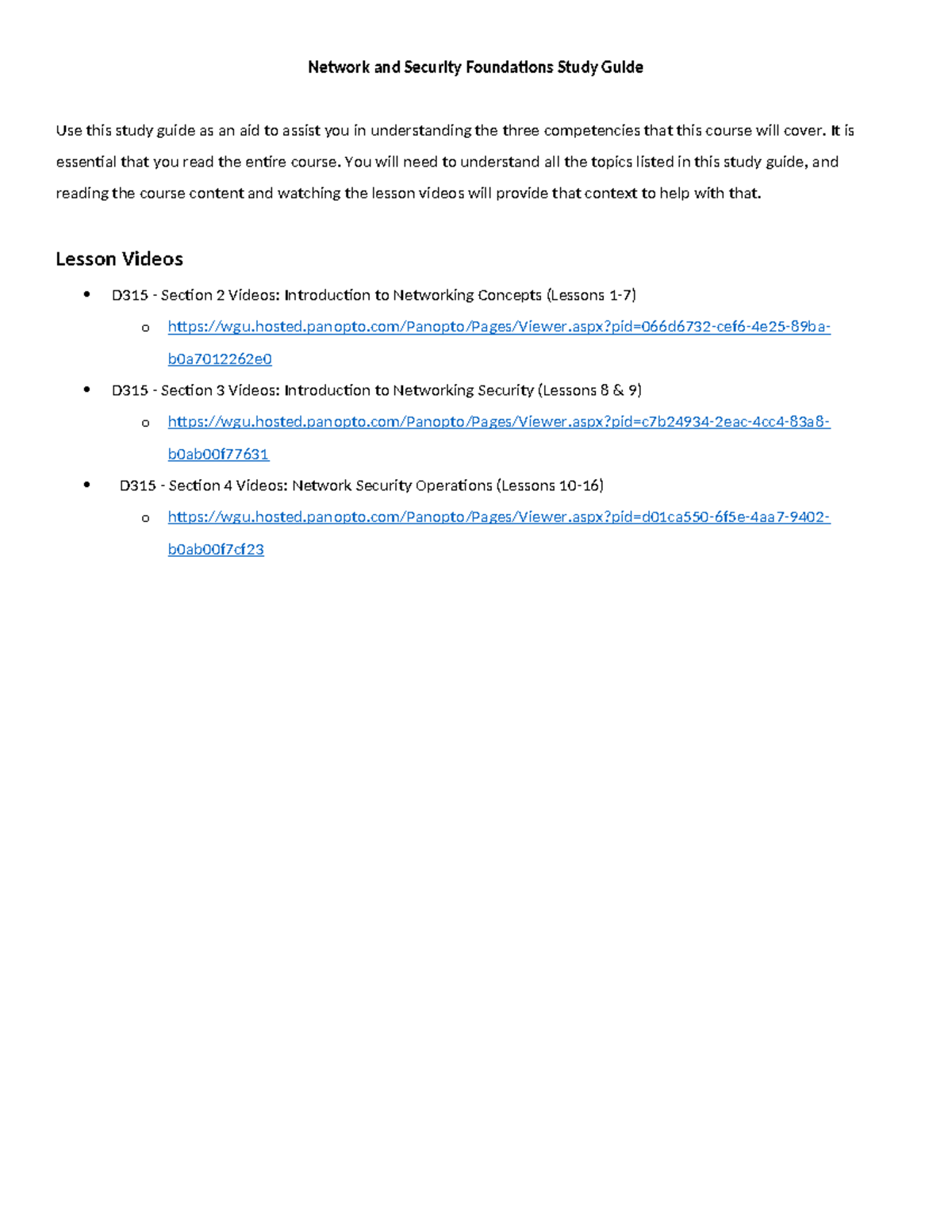 Network and Security Foundations Study Guide v1 - Network and Security ...