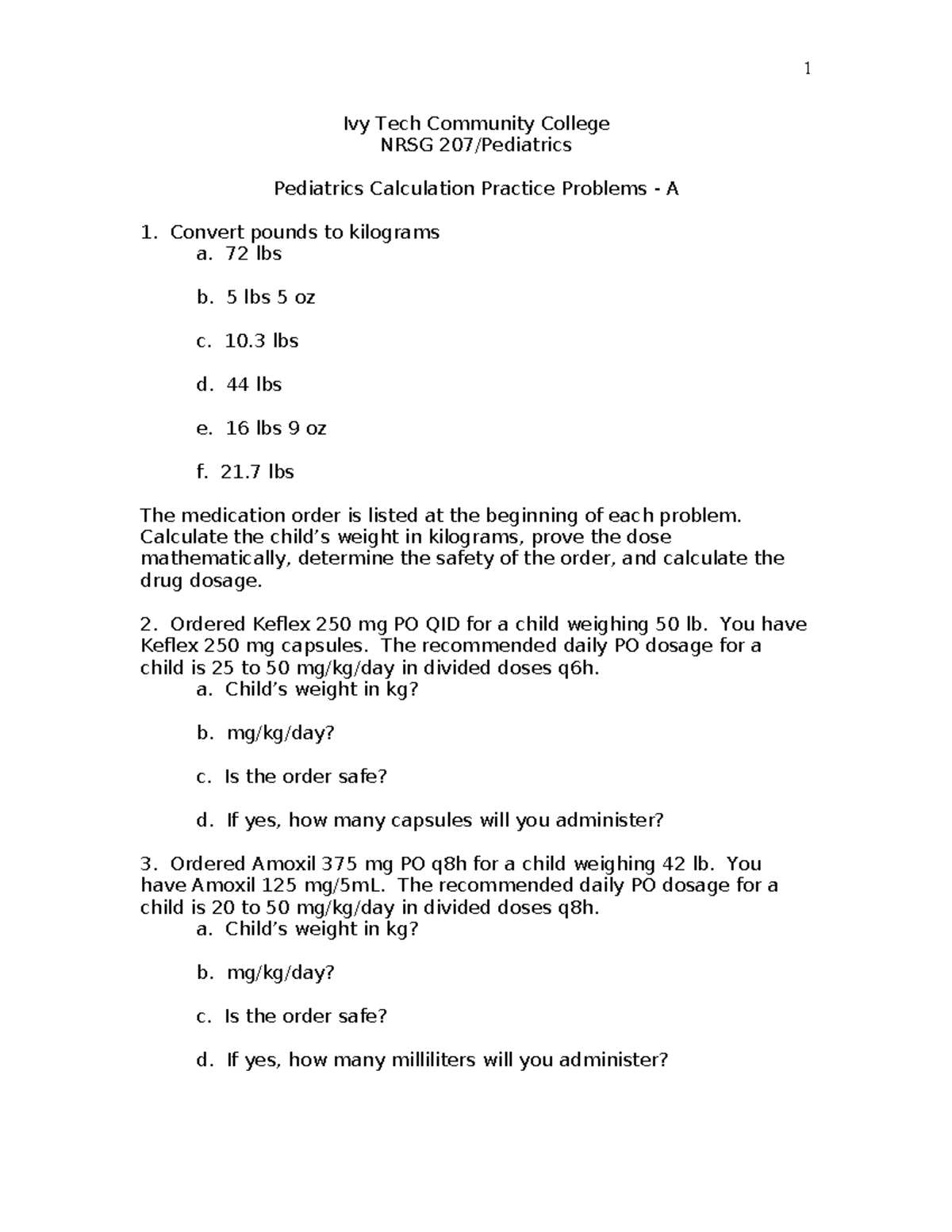 Practice problems - A - … hhjhfhefbfbhcni - Ivy Tech Community College ...