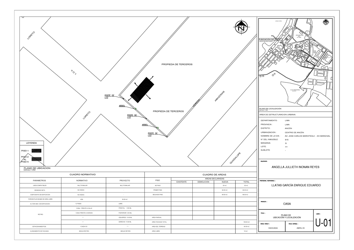 Ubicacion - ####### ESCALA 1/ PLANO DE UBICACION CUADRO NORMATIVO