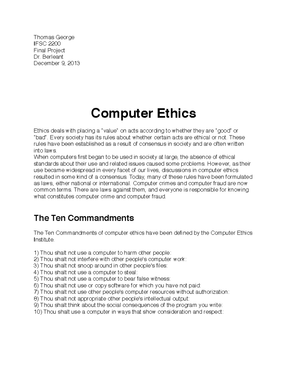 research paper on computer ethics